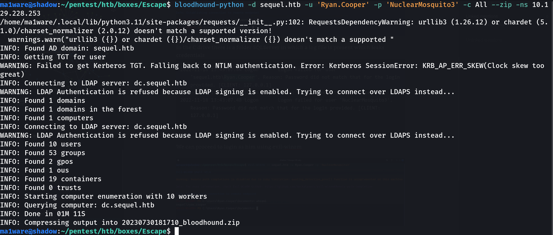 "Running remote bloddhound ingestor"