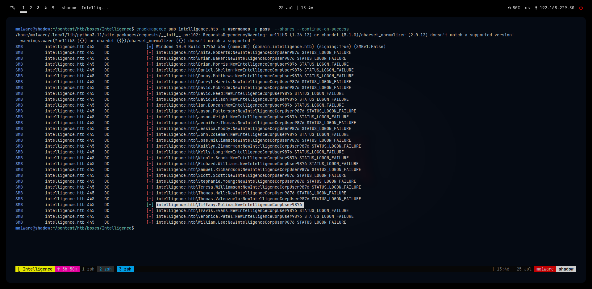 "Password Spraying with CrackMapExec"