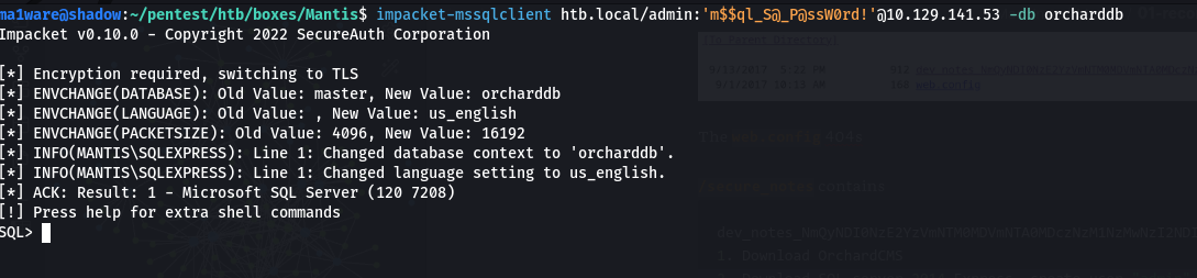 "Impacket-mssqlclient"